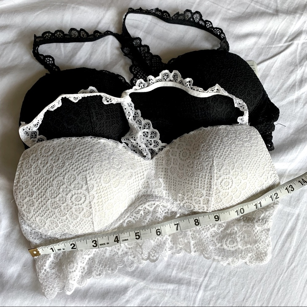 Black & White bralettes with padding